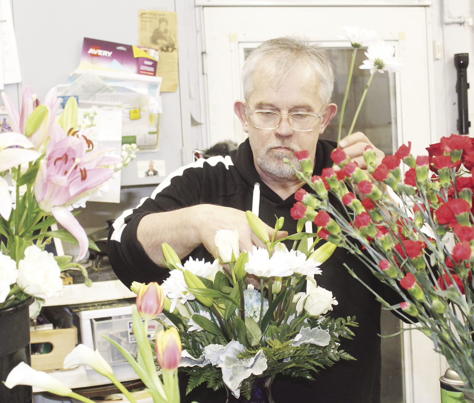 Charter Leete arranges bouquet Feb. 13, 2020